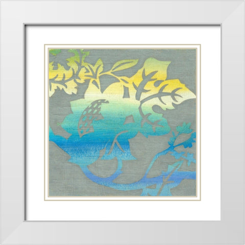 Ombre Garden III White Modern Wood Framed Art Print with Double Matting by Zarris, Chariklia