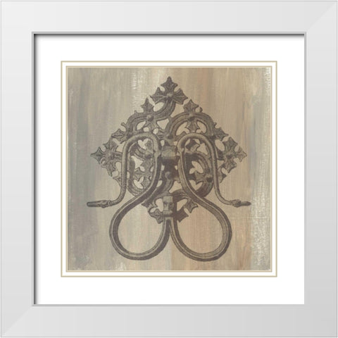 Decorative Elegance III White Modern Wood Framed Art Print with Double Matting by Harper, Ethan