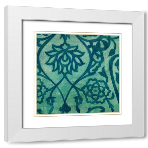 Persian Motif II White Modern Wood Framed Art Print with Double Matting by Meagher, Megan