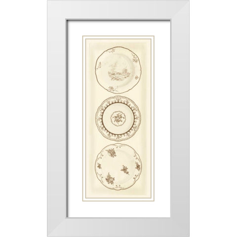 Sevres Porcelain Panel II White Modern Wood Framed Art Print with Double Matting by Garnier