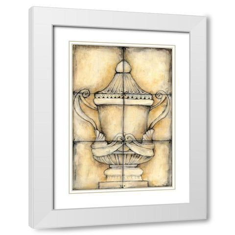 Ceramic Urn II White Modern Wood Framed Art Print with Double Matting by Goldberger, Jennifer