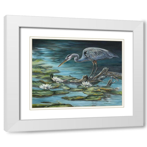 Heron Haven White Modern Wood Framed Art Print with Double Matting by Mock, Carolyn