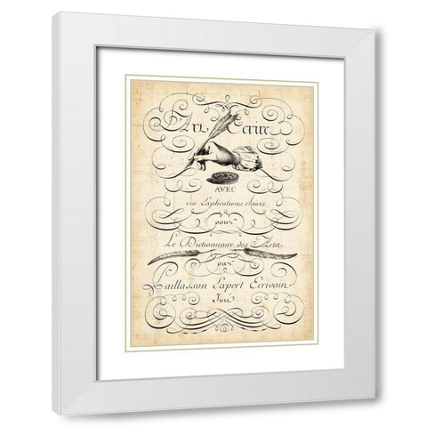 The Art of Penmanship White Modern Wood Framed Art Print with Double Matting by Vision Studio
