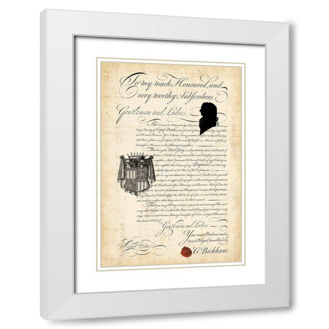 Bickhams Proposal White Modern Wood Framed Art Print with Double Matting by Vision Studio