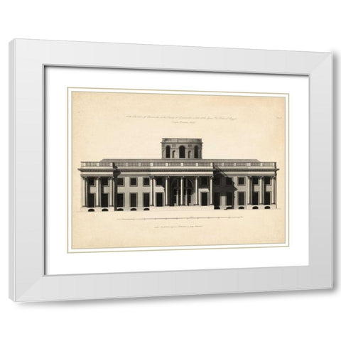 Antique Façade I White Modern Wood Framed Art Print with Double Matting by Richardson