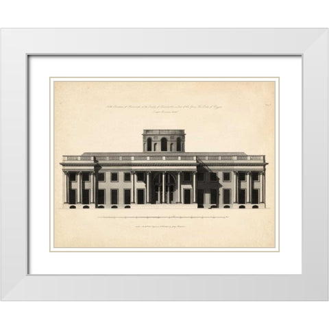 Antique Façade I White Modern Wood Framed Art Print with Double Matting by Richardson