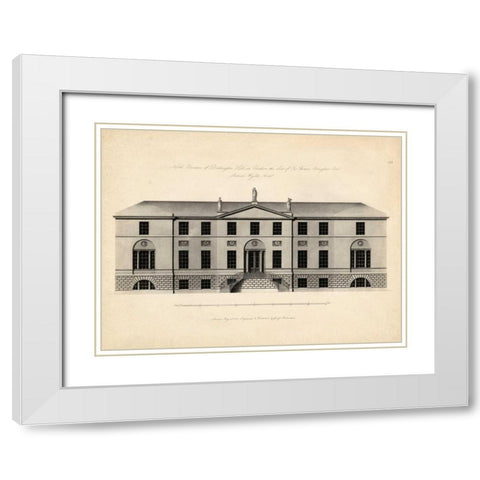 Antique Façade II White Modern Wood Framed Art Print with Double Matting by Richardson
