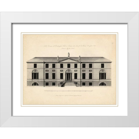 Antique Façade II White Modern Wood Framed Art Print with Double Matting by Richardson
