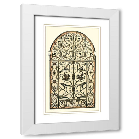 Printed Majestic Gateway I White Modern Wood Framed Art Print with Double Matting by Vision Studio