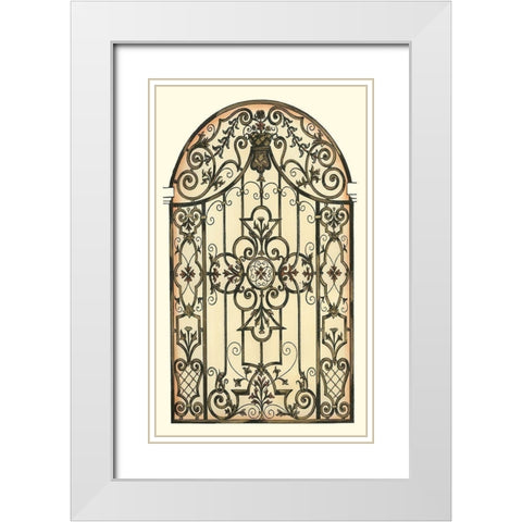 Printed Majestic Gateway II White Modern Wood Framed Art Print with Double Matting by Vision Studio