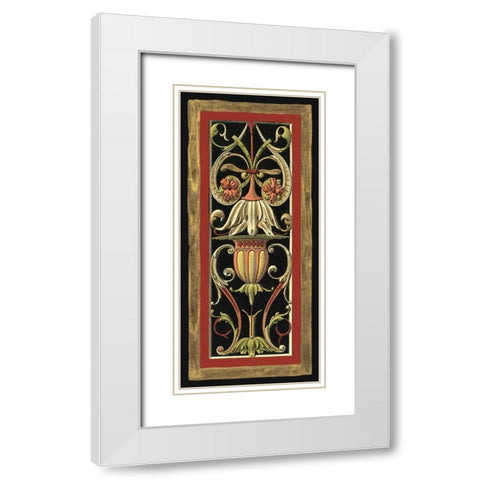Parisian Panel I White Modern Wood Framed Art Print with Double Matting by Vision Studio