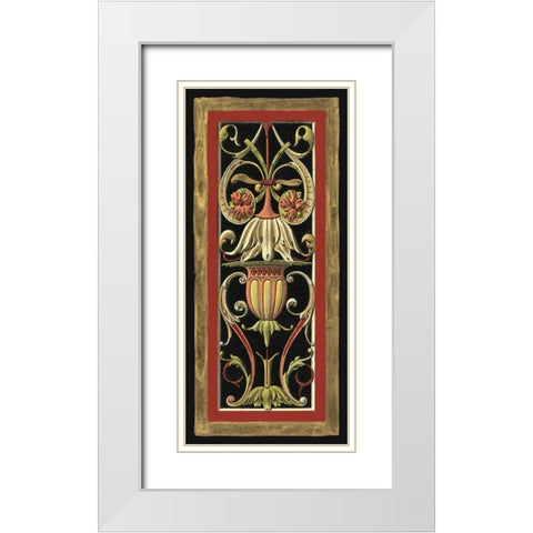 Parisian Panel I White Modern Wood Framed Art Print with Double Matting by Vision Studio