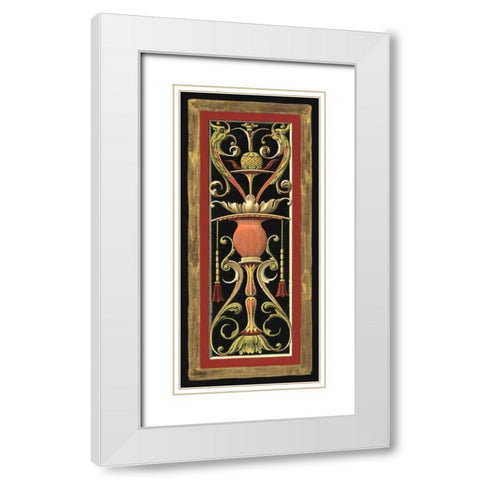 Parisian Panel II White Modern Wood Framed Art Print with Double Matting by Vision Studio