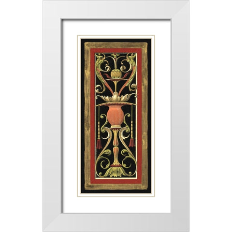 Parisian Panel II White Modern Wood Framed Art Print with Double Matting by Vision Studio