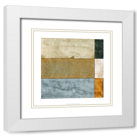 Urban Grid III White Modern Wood Framed Art Print with Double Matting by Archie, K.