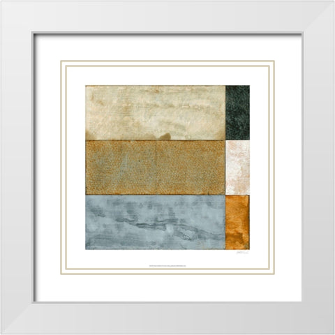 Urban Grid III White Modern Wood Framed Art Print with Double Matting by Archie, K.