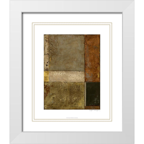 Gilded Age I White Modern Wood Framed Art Print with Double Matting by Meagher, Megan