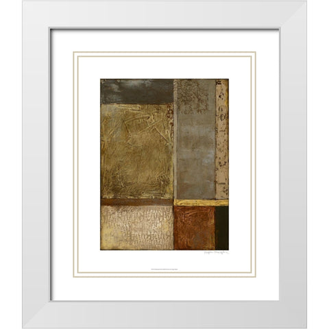 Gilded Age II White Modern Wood Framed Art Print with Double Matting by Meagher, Megan