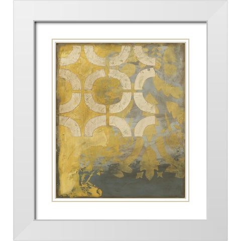 Honeysuckle I White Modern Wood Framed Art Print with Double Matting by Meagher, Megan