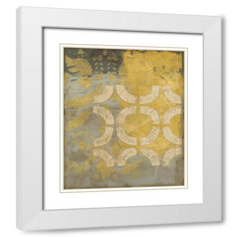 Honeysuckle II White Modern Wood Framed Art Print with Double Matting by Meagher, Megan