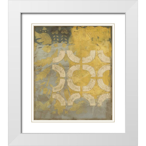 Honeysuckle II White Modern Wood Framed Art Print with Double Matting by Meagher, Megan
