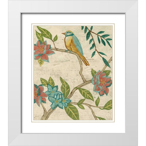 Antique Aviary IV White Modern Wood Framed Art Print with Double Matting by Zarris, Chariklia