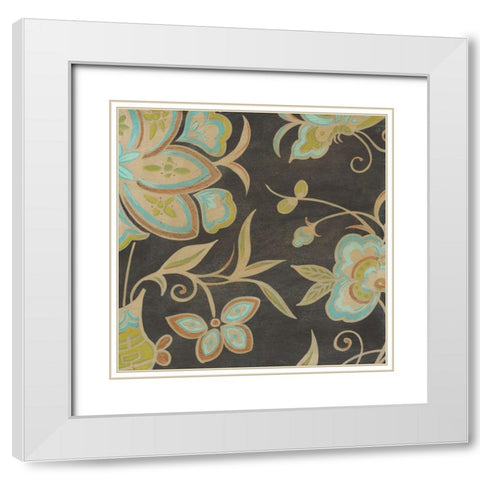 Heirloom Floral II White Modern Wood Framed Art Print with Double Matting by Vess, June Erica
