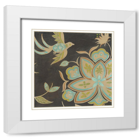 Heirloom Floral III White Modern Wood Framed Art Print with Double Matting by Vess, June Erica