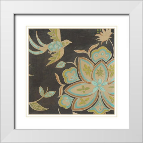 Heirloom Floral III White Modern Wood Framed Art Print with Double Matting by Vess, June Erica