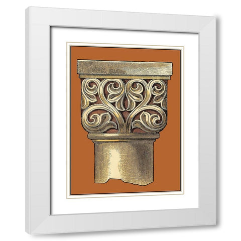 Graphic Capital I White Modern Wood Framed Art Print with Double Matting by Vision Studio