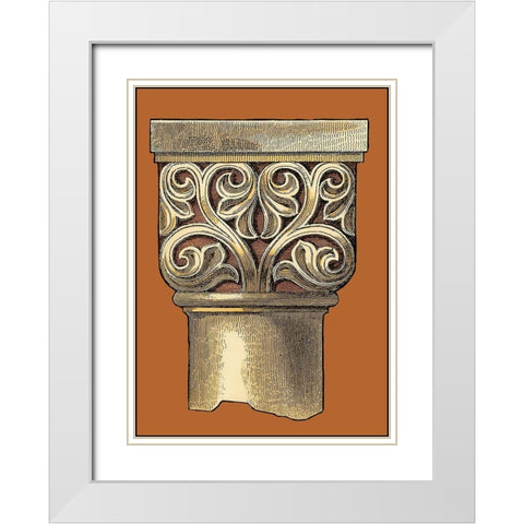 Graphic Capital I White Modern Wood Framed Art Print with Double Matting by Vision Studio