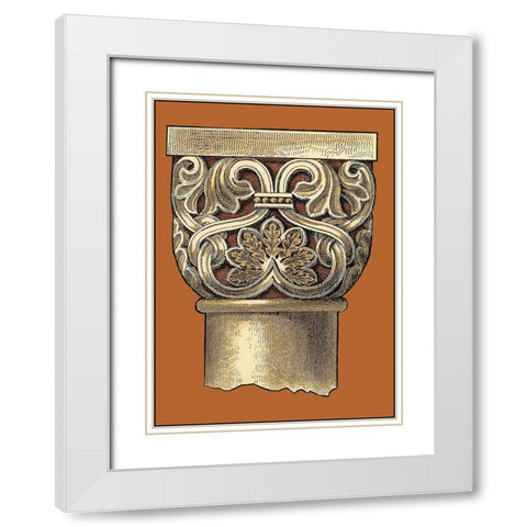 Graphic Capital II White Modern Wood Framed Art Print with Double Matting by Vision Studio
