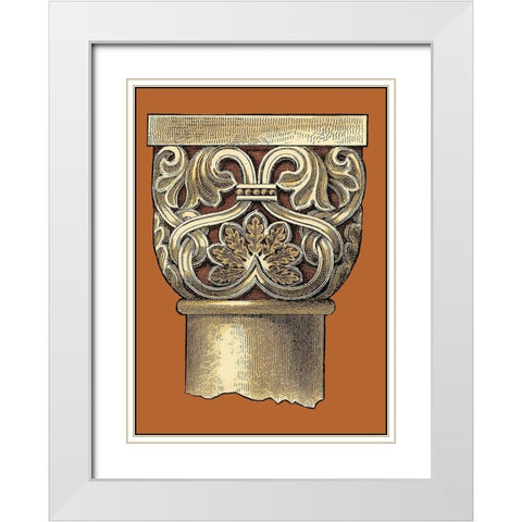 Graphic Capital II White Modern Wood Framed Art Print with Double Matting by Vision Studio