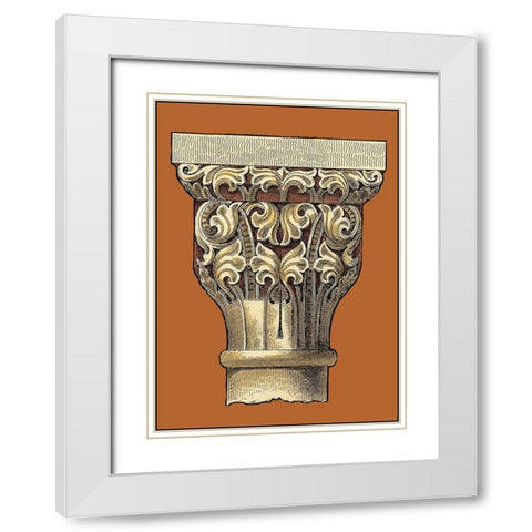 Graphic Capital III White Modern Wood Framed Art Print with Double Matting by Vision Studio