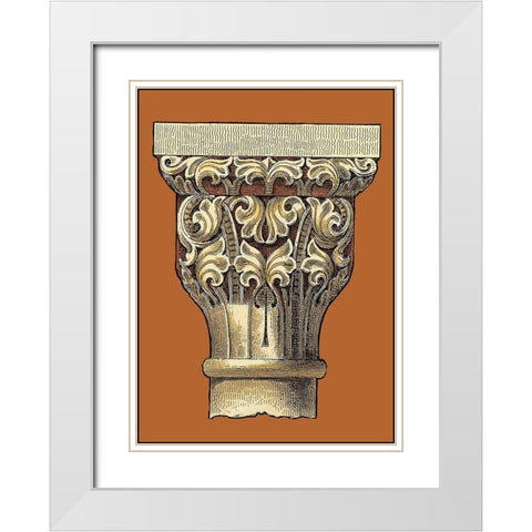 Graphic Capital III White Modern Wood Framed Art Print with Double Matting by Vision Studio