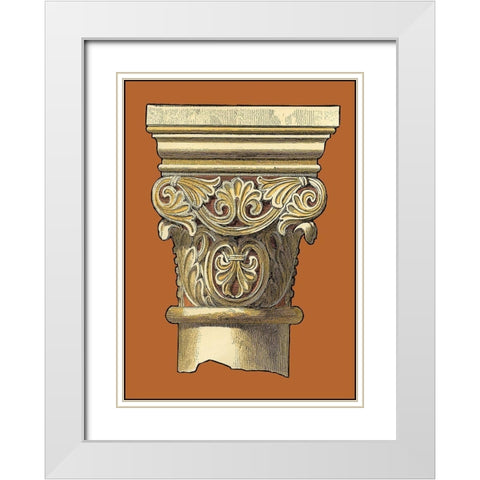 Graphic Capital IV White Modern Wood Framed Art Print with Double Matting by Vision Studio