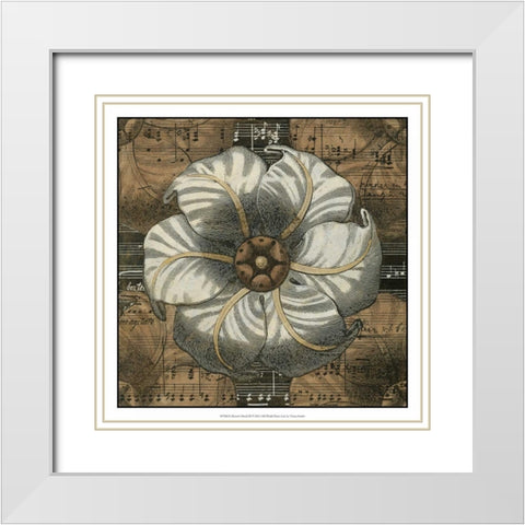 Rosette Detail III White Modern Wood Framed Art Print with Double Matting by Vision Studio