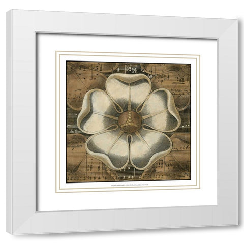 Rosette Detail VI White Modern Wood Framed Art Print with Double Matting by Vision Studio