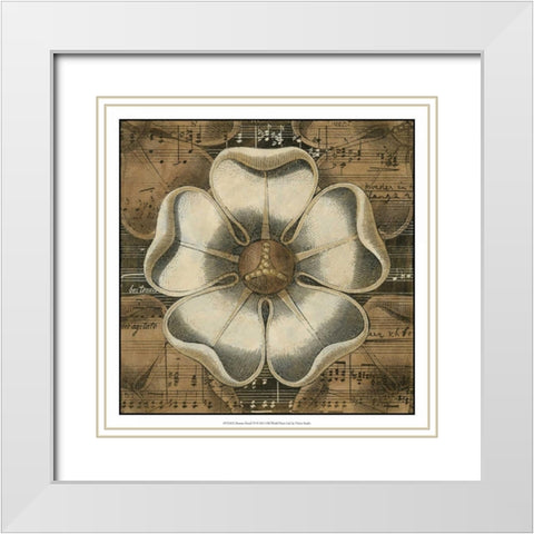 Rosette Detail VI White Modern Wood Framed Art Print with Double Matting by Vision Studio