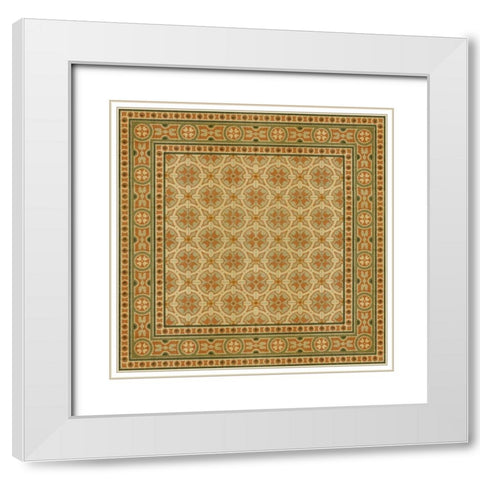 Italian Mosaic I White Modern Wood Framed Art Print with Double Matting by Vision Studio