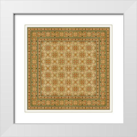 Italian Mosaic I White Modern Wood Framed Art Print with Double Matting by Vision Studio