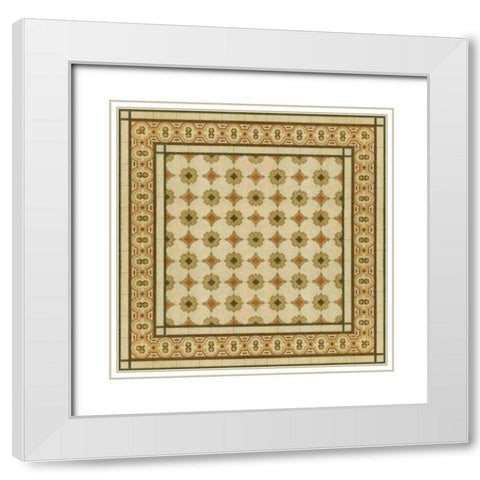 Italian Mosaic II White Modern Wood Framed Art Print with Double Matting by Vision Studio