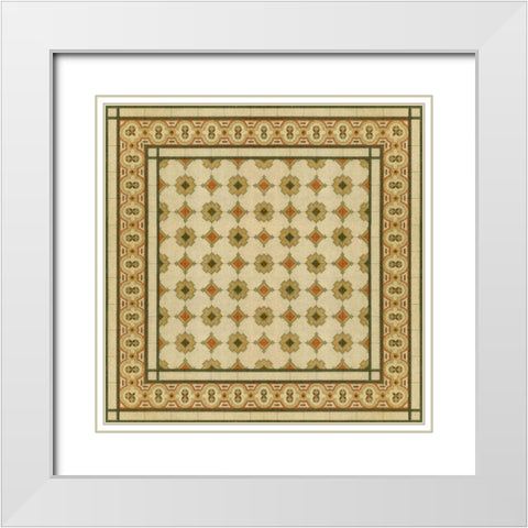 Italian Mosaic II White Modern Wood Framed Art Print with Double Matting by Vision Studio