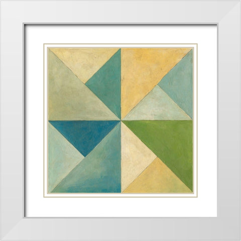 Quilted Abstract I White Modern Wood Framed Art Print with Double Matting by Meagher, Megan