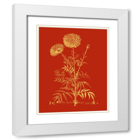 Paprika Bouquet I White Modern Wood Framed Art Print with Double Matting by Vision Studio