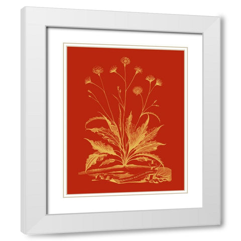 Paprika Bouquet III White Modern Wood Framed Art Print with Double Matting by Vision Studio