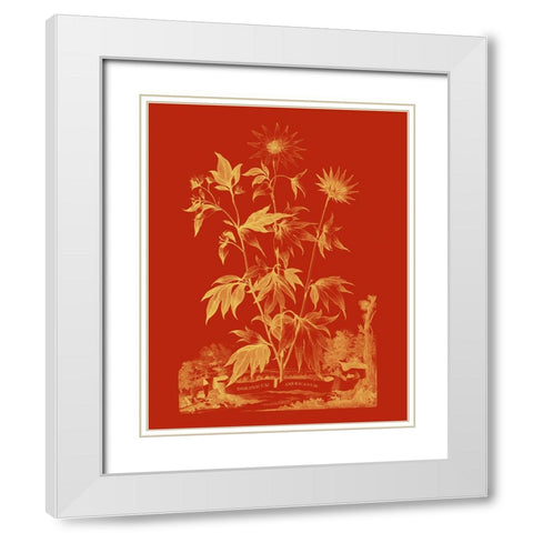 Paprika Bouquet IV White Modern Wood Framed Art Print with Double Matting by Vision Studio