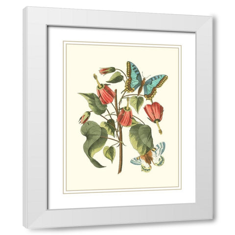 Midsummer Floral I White Modern Wood Framed Art Print with Double Matting by Vision Studio