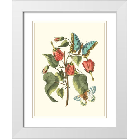 Midsummer Floral I White Modern Wood Framed Art Print with Double Matting by Vision Studio