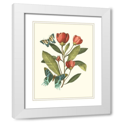 Midsummer Floral II White Modern Wood Framed Art Print with Double Matting by Vision Studio
